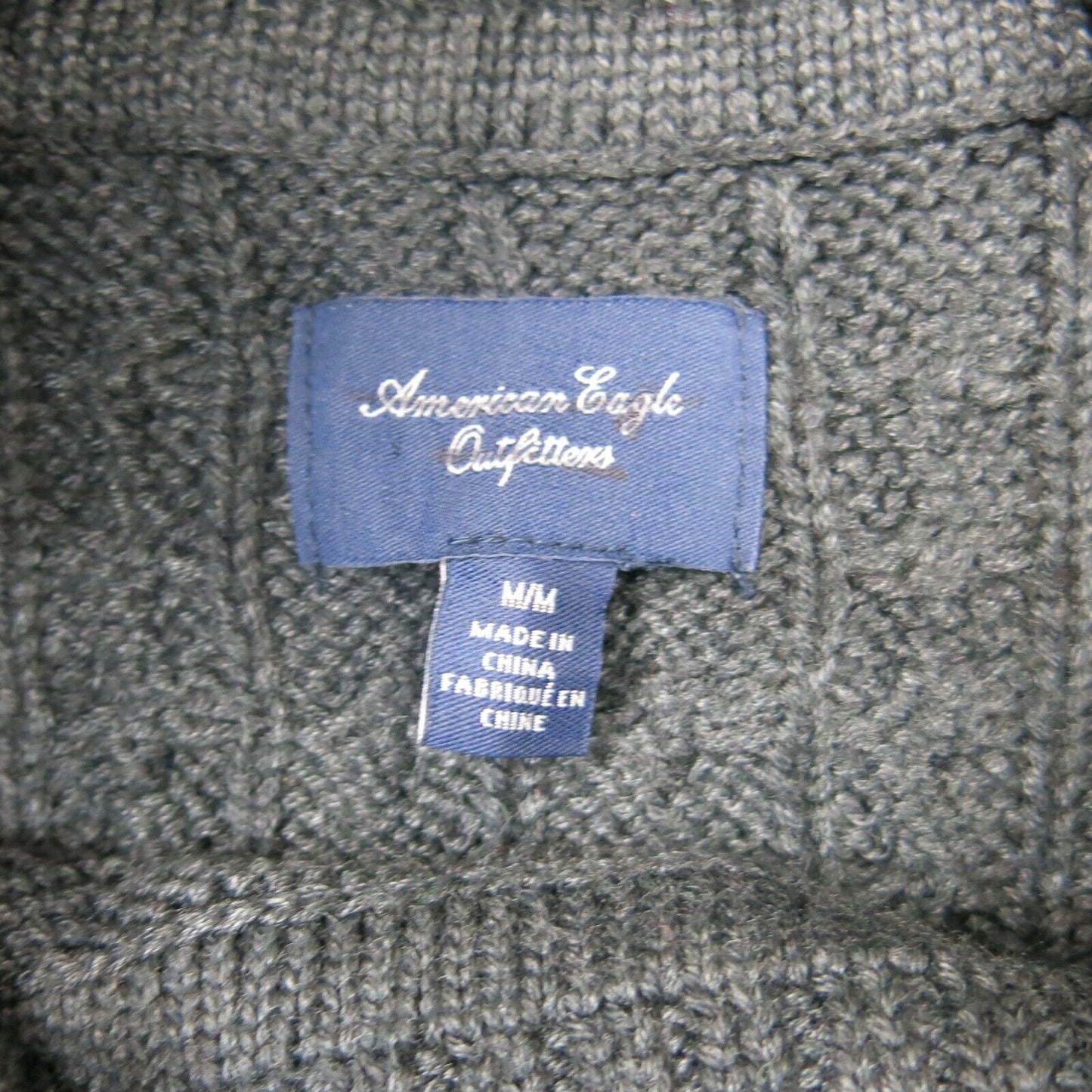 American Eagle Womens Pullover Sweater Turtleneck Long Sleeves Black Size Medium