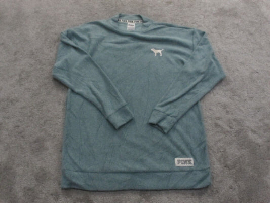 Pink Victoria Secret Womens Knitted Sweater Long Sleeve Crew Neck Light Blue XS