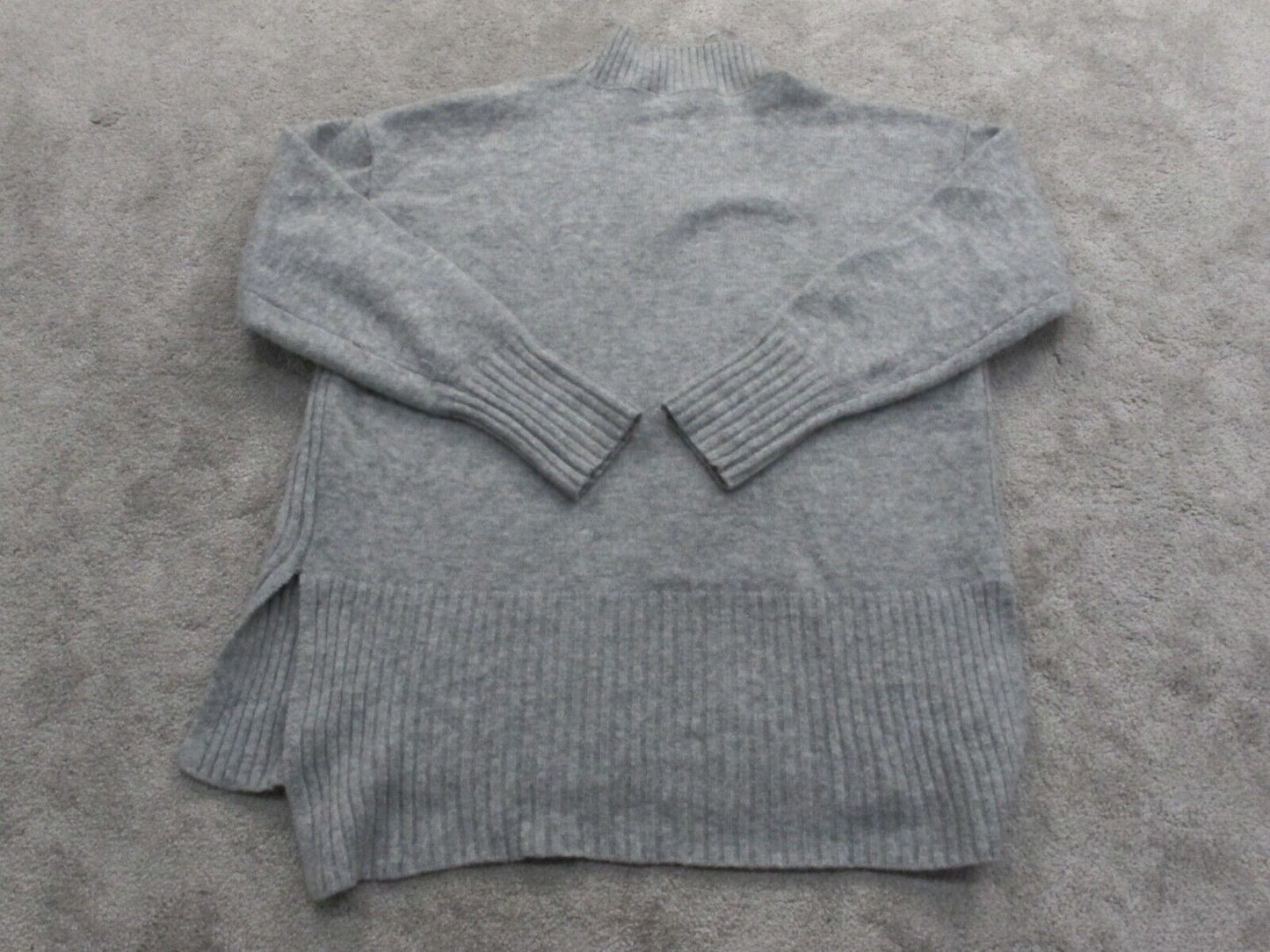 Simply Vera Vera Wang Womens Pullover Sweater Knitted Long Sleeves Gray Size M