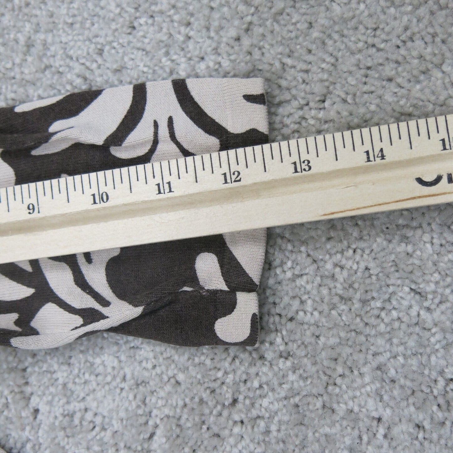 Ann Taylor Womens Knitted Cardigan 3/4 Sleeves Floral White Black Size Small