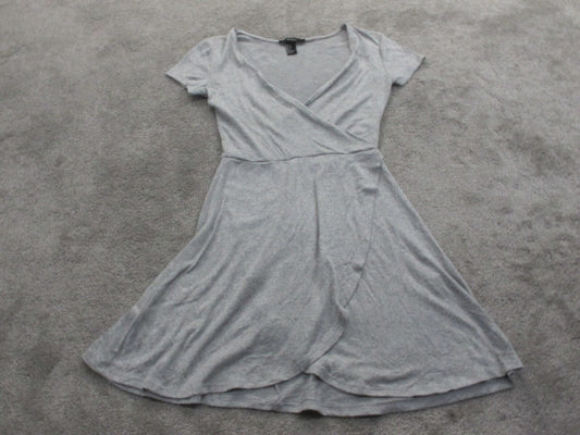 Forever 21 Womens A Line Dress Casual Cap Sleeves V Neck White Size Small