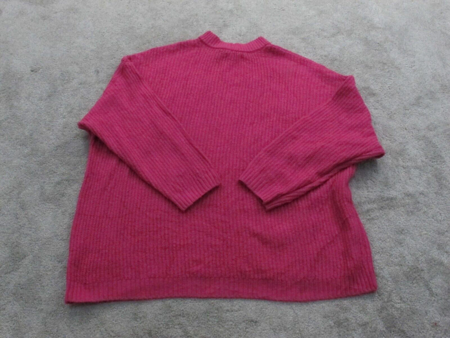 American Eagle Womens Pullover Sweater Knitted Long Sleeves Hot Pink Size XL