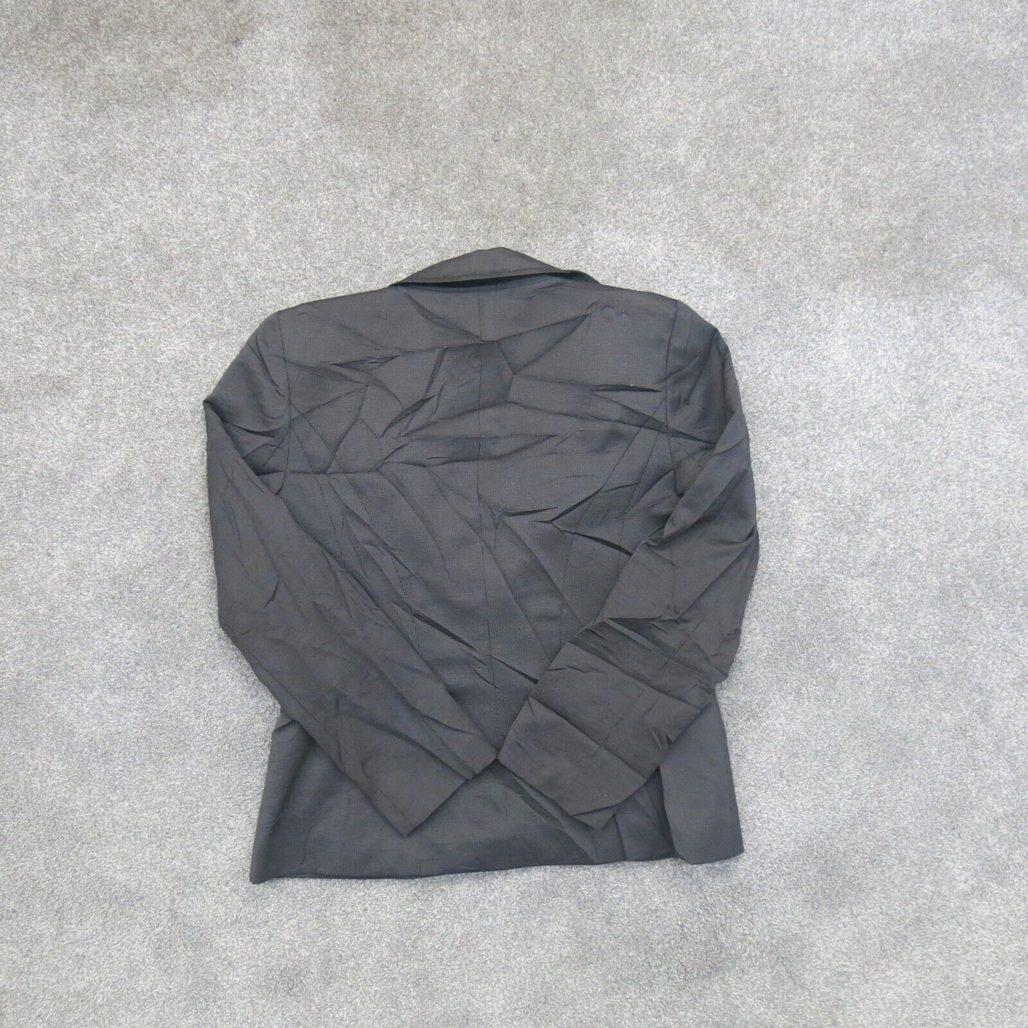 Ann Taylor Womens Blazer Coat Single Breasted Long Sleeves Slate Black Size 12