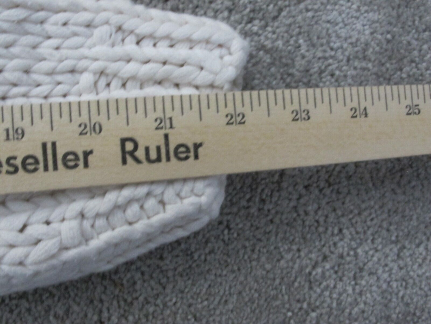 Forever 21 Women Pullover Sweater Knitted Long Sleeve Crew Neck White Size Large