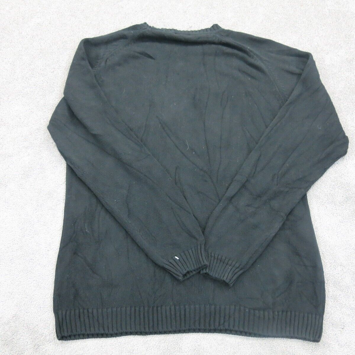 ST John Bay Womens Pullover Knitted Sweater Long Sleeves Black Size XX Large
