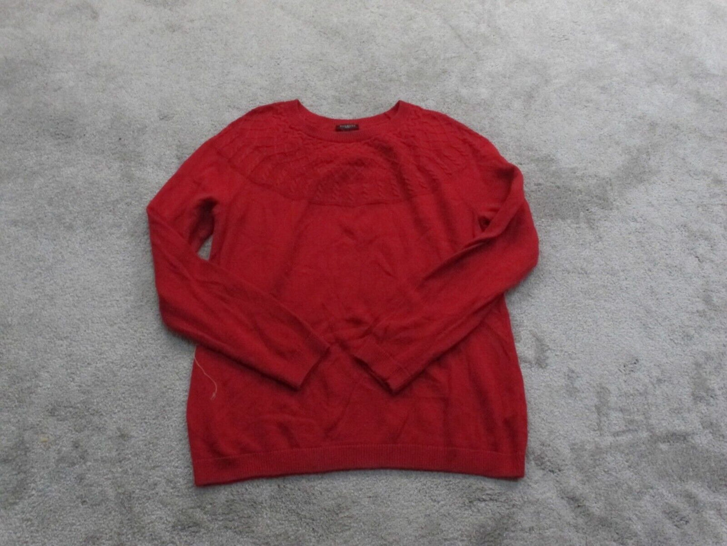Talbots Womens Pullover Sweater Knitted Long Sleeves Crew Neck Red Size Medium