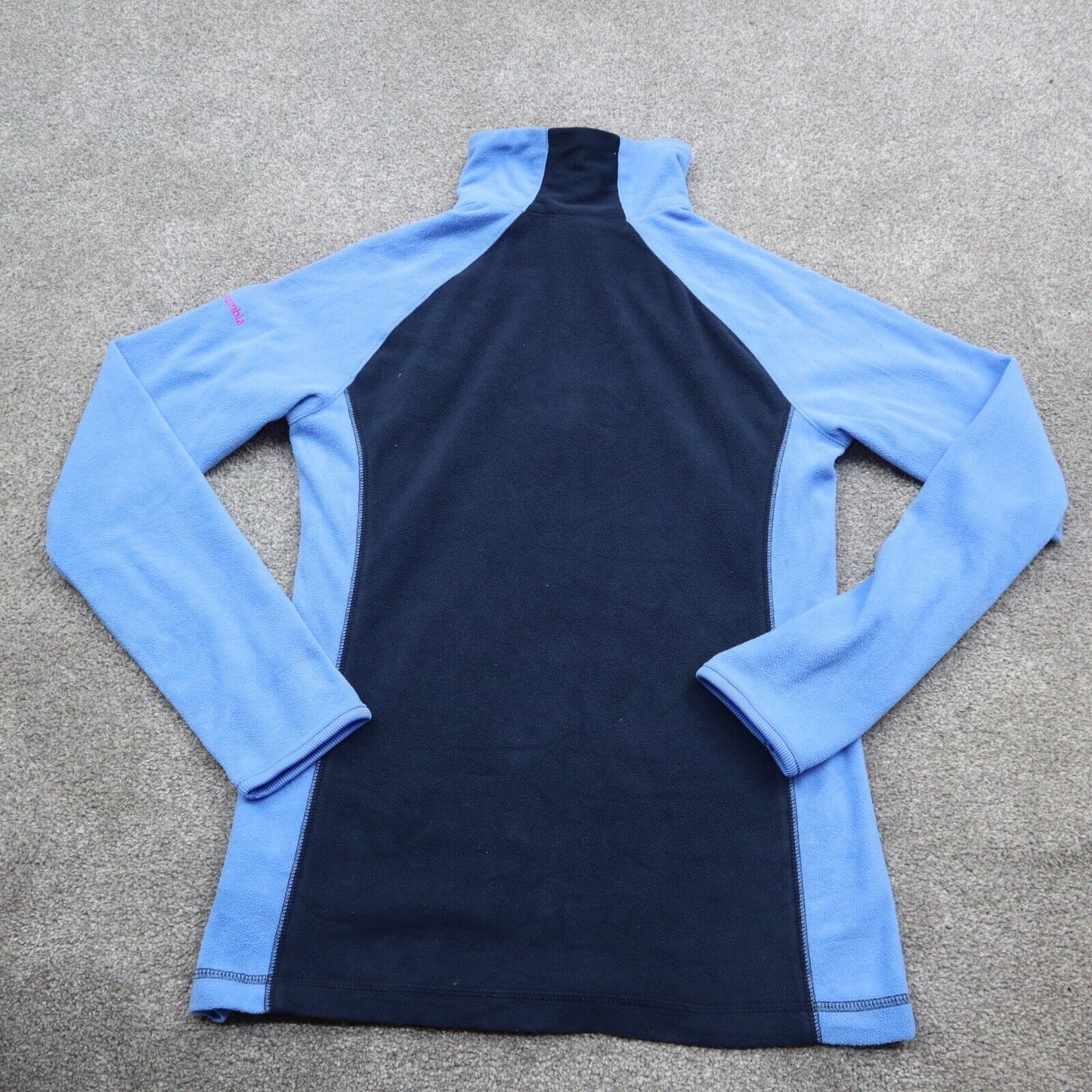 Columbia Top Womens Size S Blue Fleece Long Sleeve 1/4 Zip Pullover Collared