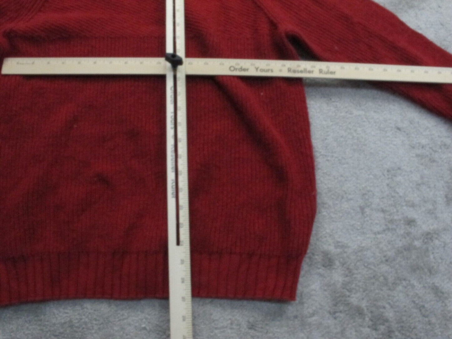 Lucky Brand Women Pullover Knitted Sweater Long Sleeve Crew Neck Red Size Medium