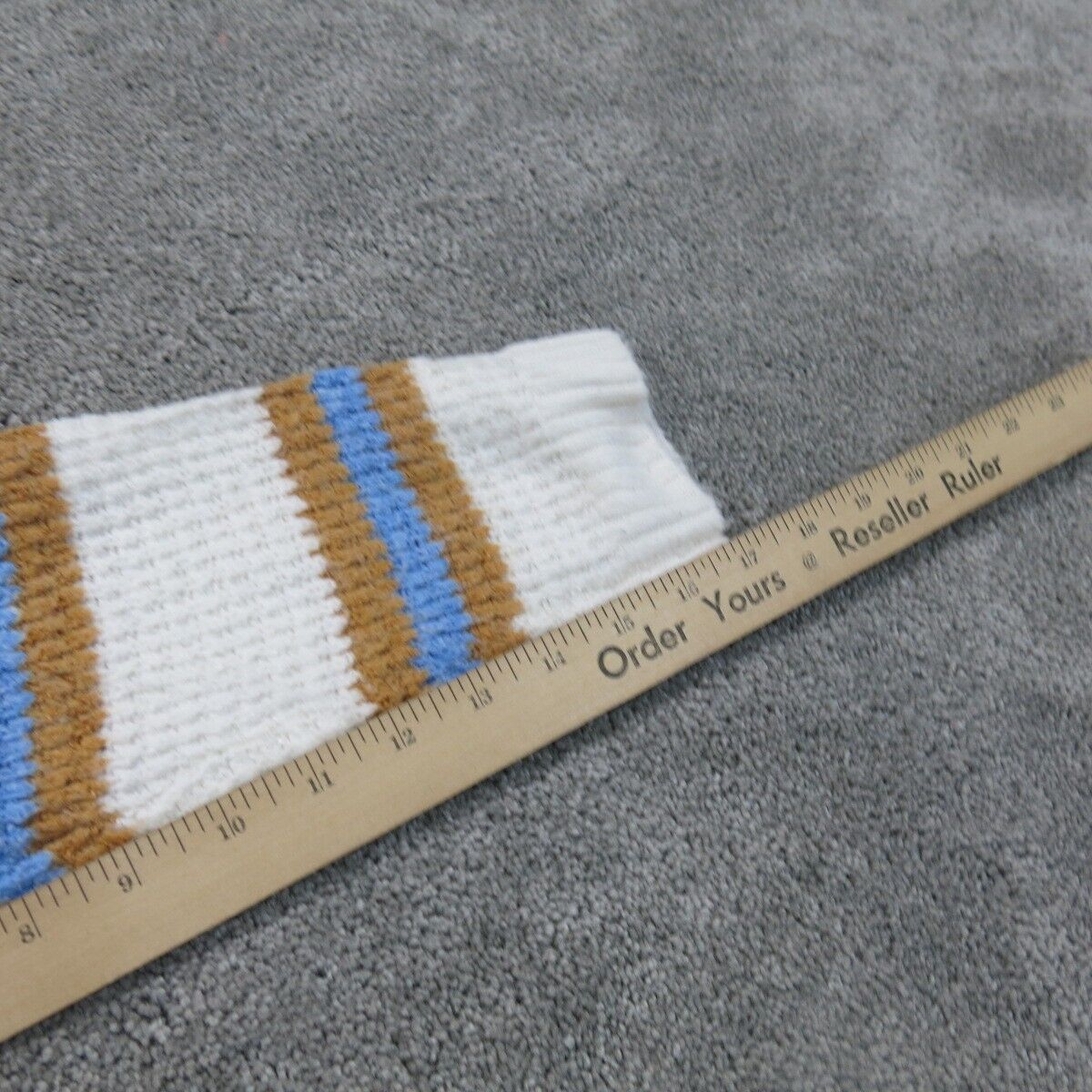 American Eagle Womens Pullover Sweater Crew Neck Striped White Brown Size Small