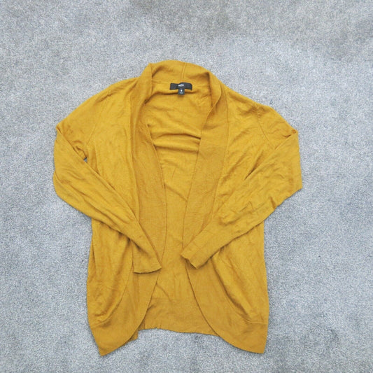 Mossimo Women Cardigan Sweater Knitted Open Front Long Sleeves Yellow Size Small