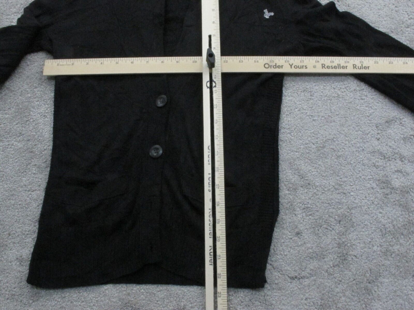 American Eagle Womens Cardigan Sweater Knitted Long Sleeve Black Size Small