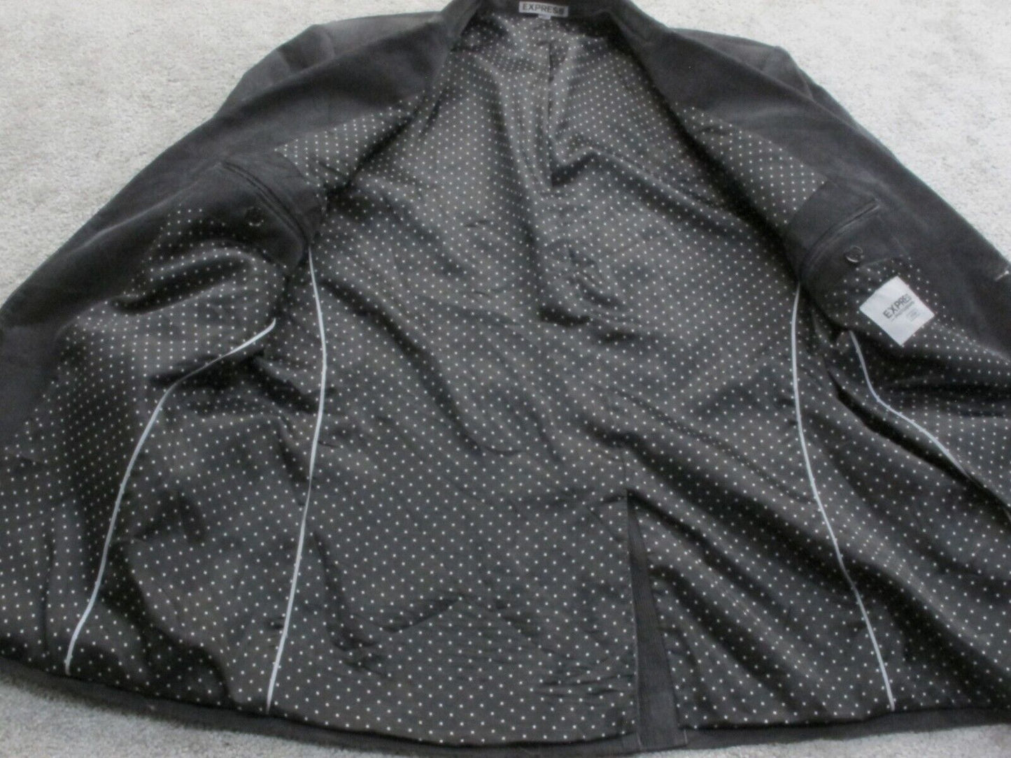 Express Women Blazer Coat Jacket Single Breast Long Sleeve Pocket Black Chest 36