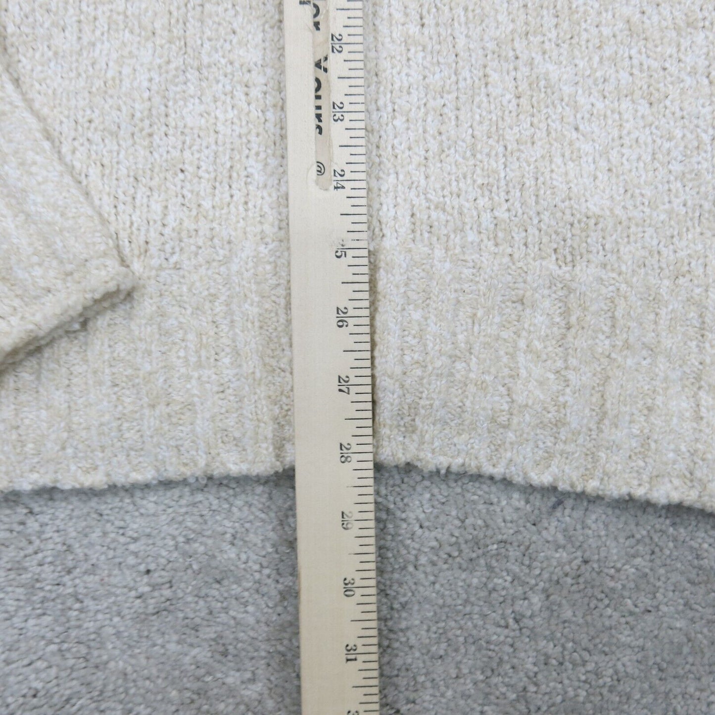 American Eagle Womens Sweater Knitted Pullover Long Sleeve Beige Blue Size XL