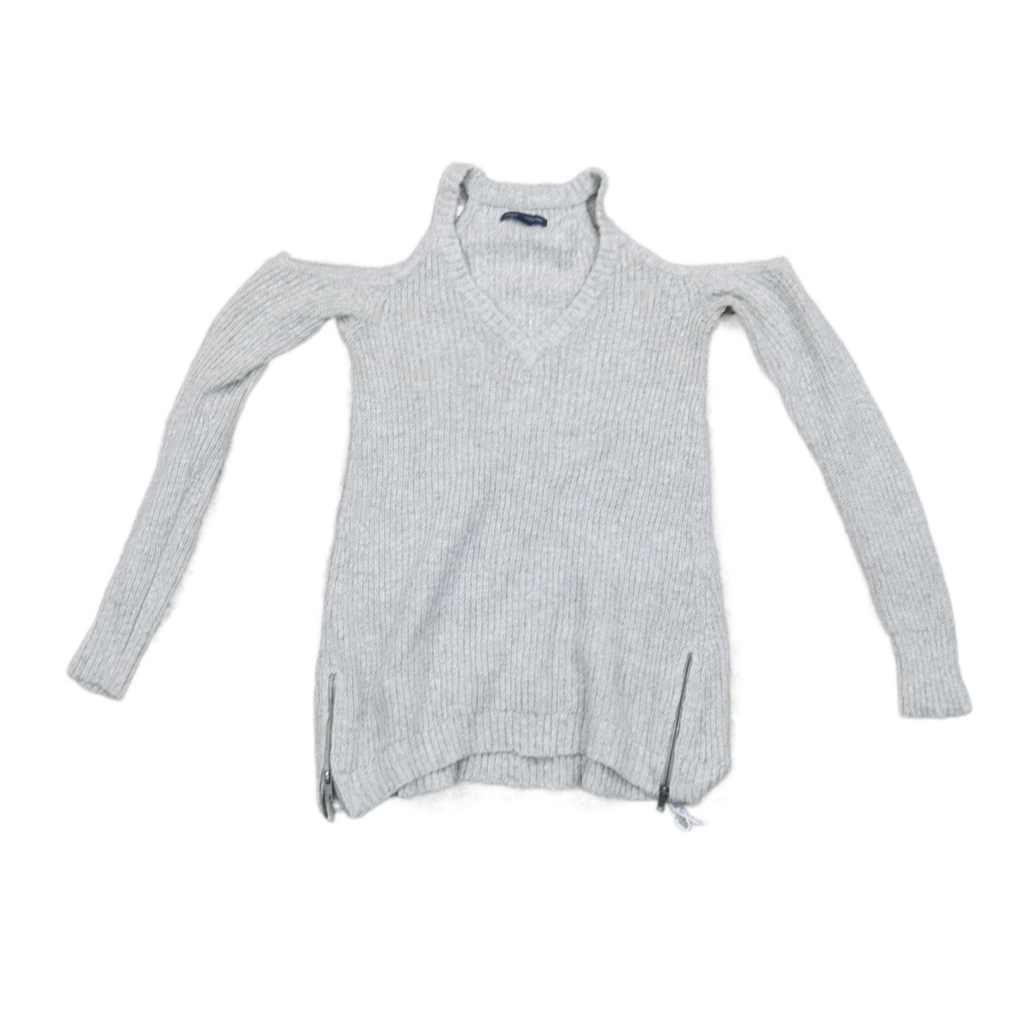 American Eagle Outfitters Womens Sweater Long Sleeves V Neck Off White Size XS