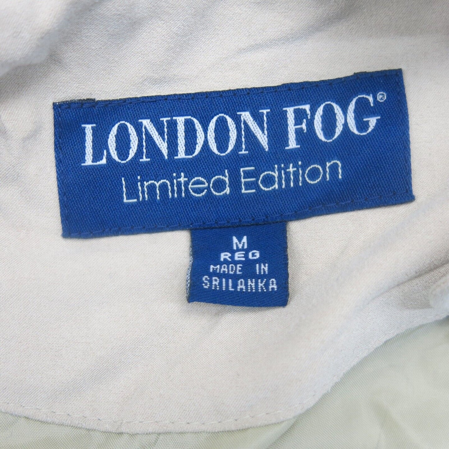 London Fog Mens Blouson Jacket Full Zip Long Sleeves Pockets Beige Size Medium