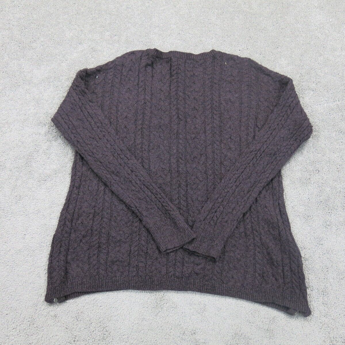 American Eagle Women Pullover Sweater Knitted Long Sleeves Dark Gray Size XL