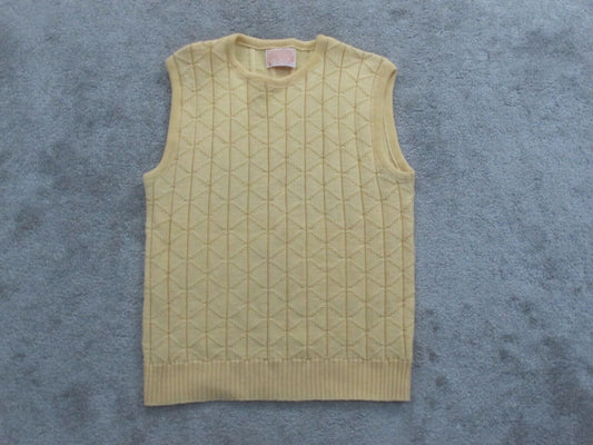 PENDLETON Womens Pullover Sweater Crew Neck Sleeveless 100% Virgin Wool Beige M