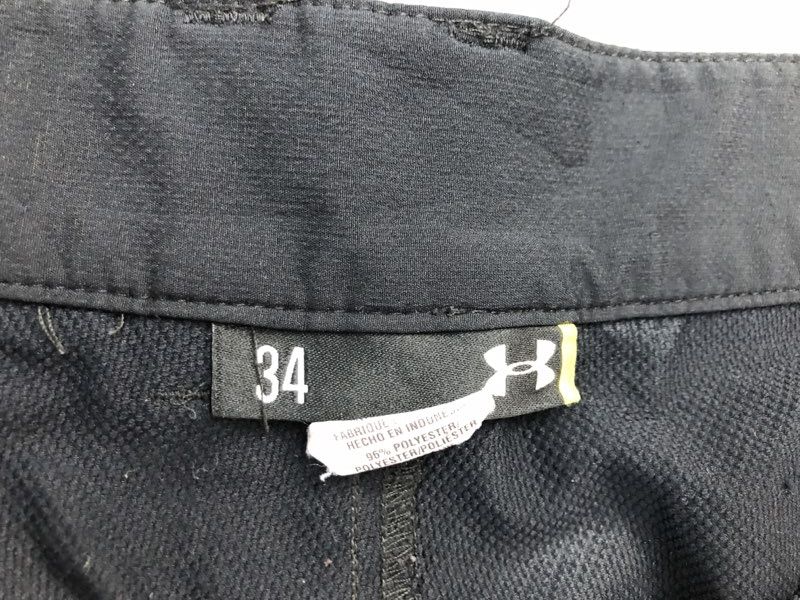 Under Armour Shorts Mens 34 Black Bermuda Outdoor Workwear Embroidered Logo