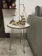 1 Pcs / Set of 3 Round Coffee Table HIGH Gloss Nesting End Tables - Round Wood Stacking Coffee Side Accent Tables with Metal Legs for Living Room, Home Office, Nightstands for Bedroom, Sturdy Easy Assembly - 3 Piece Modern Nesting Table Living Room