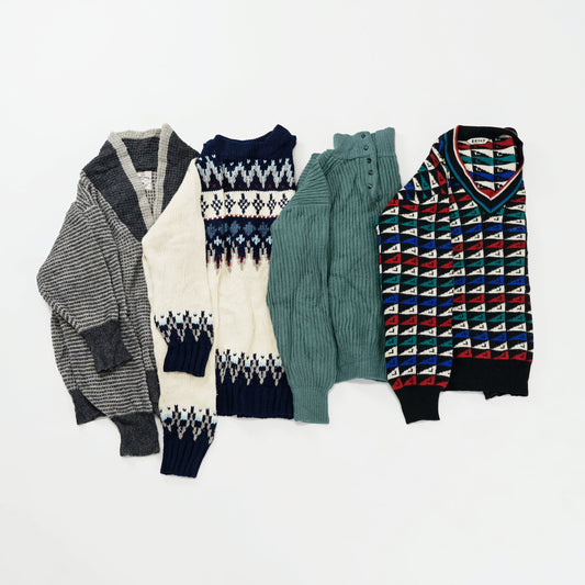 Retro Knit Sweaters: Set of 2