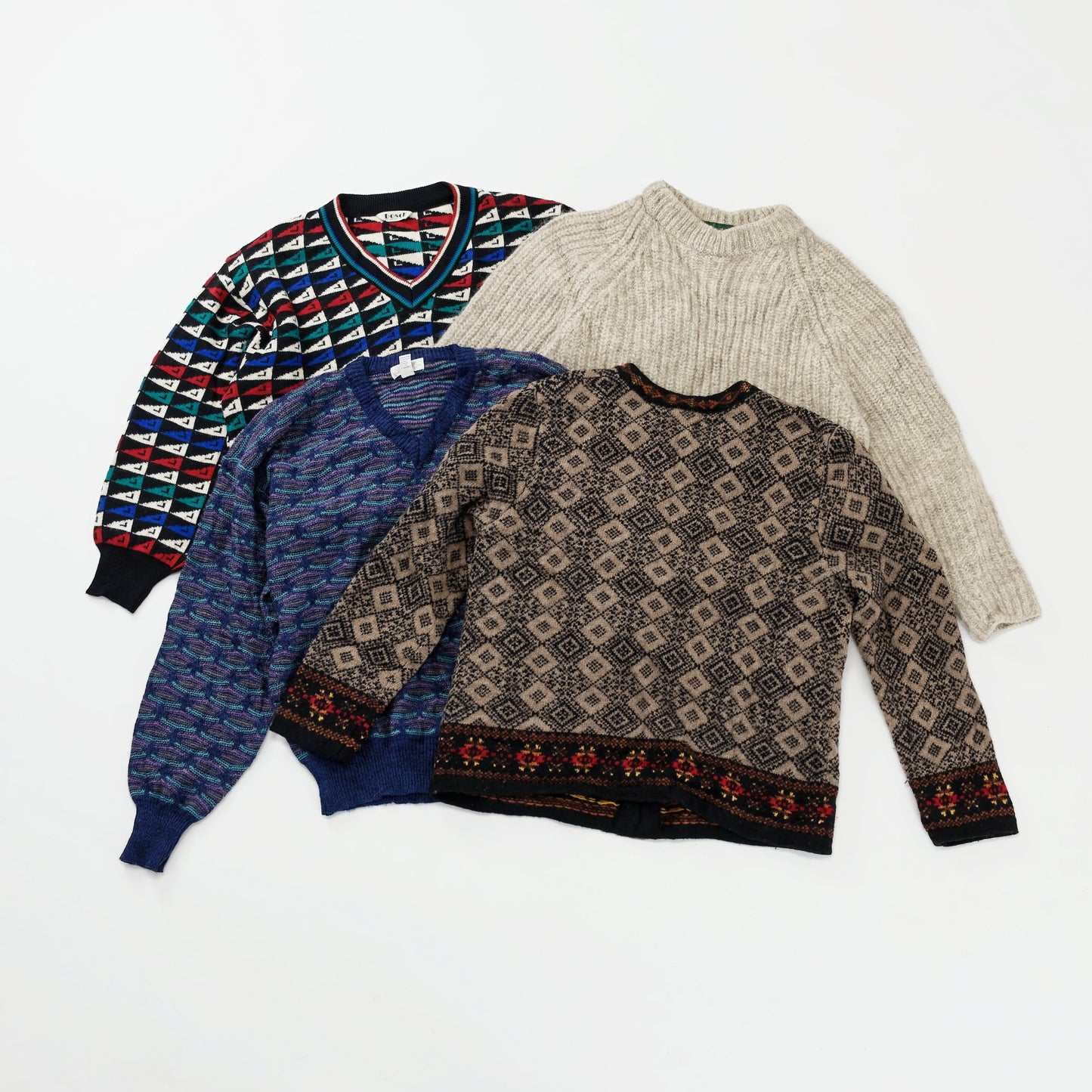 Retro Knit Sweaters: Set of 2