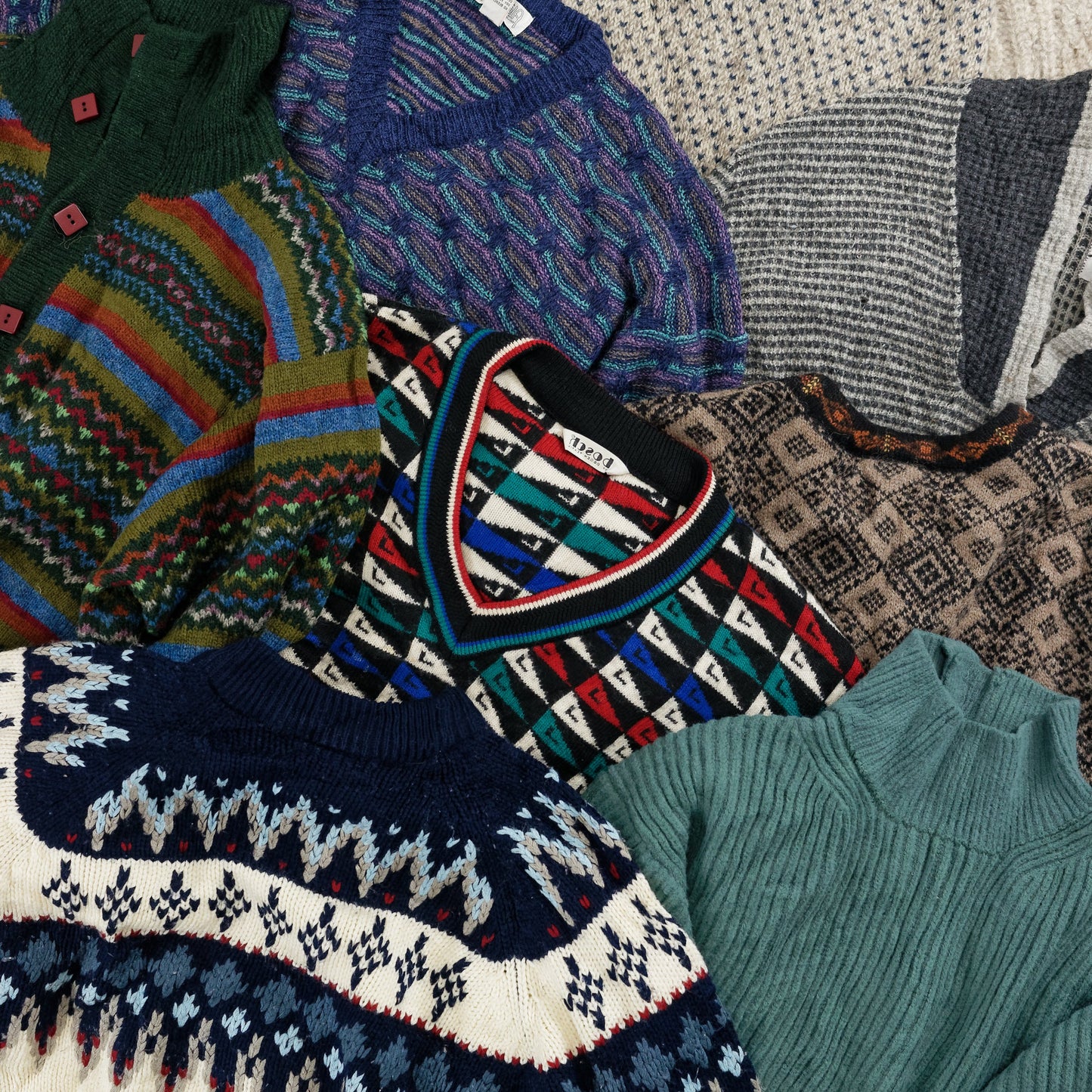 Retro Knit Sweaters: Set of 2