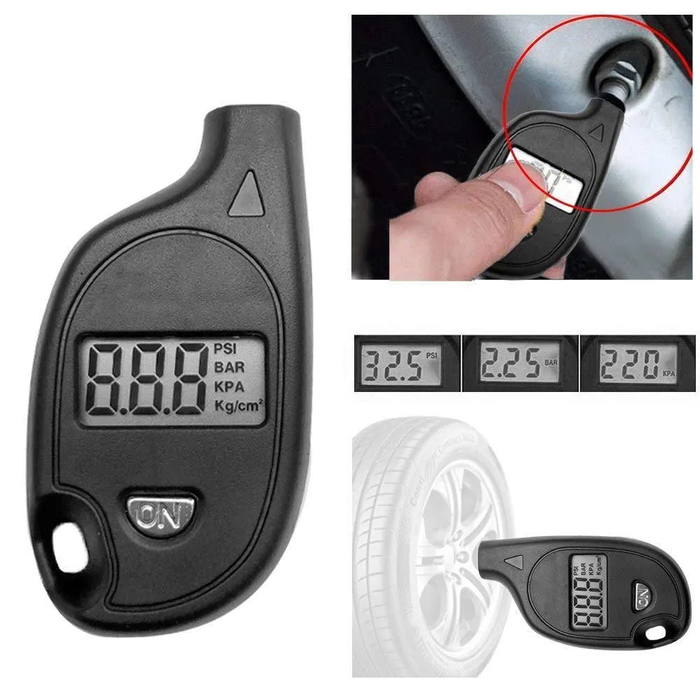 Digital LCD Car Tire Tyre Air Pressure Gauge Meter Keychain High Quality Universal Mini Digital LCD Display Auto Car Tire Pressure Gauge Motor Tyre Air Pressure meter Bike Teste
